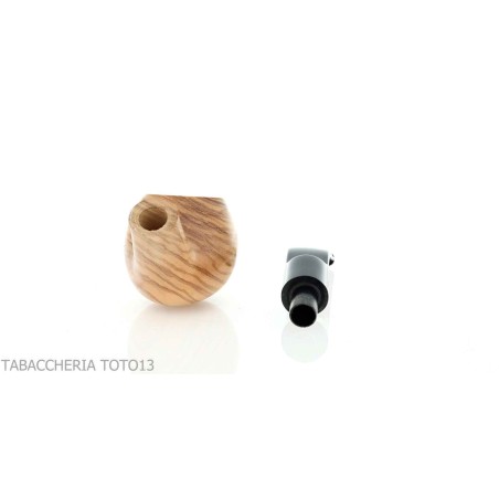 Pipe Aldo Velani en bois d'olivier apple belle courbe - Pipe Pour le Tabac - Bois d'olivier