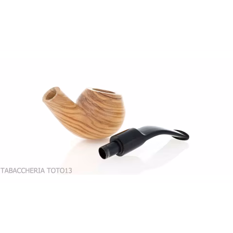 Aldo Velani pipa de madera curva de la manzana de oliva - Pipas de Tabaco