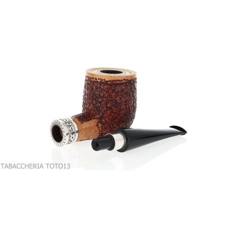 Pipe Ser Jacopo Delecta Leonardo forme billard finition rustiquée - Pipe Pour le Tabac - Racine naturelle