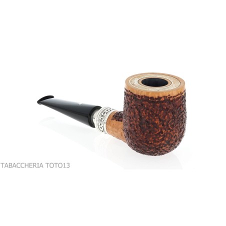 Pipe Ser Jacopo Delecta Leonardo forme billard finition rustiquée - Pipe Pour le Tabac - Racine naturelle