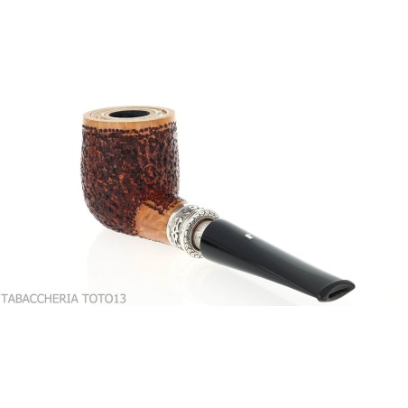 Pipe Ser Jacopo Delecta Leonardo forme billard finition rustiquée - Pipe Pour le Tabac - Racine naturelle