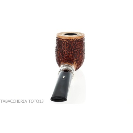 Pipe Ser Jacopo Delecta Leonardo forme billard finition rustiquée - Pipe Pour le Tabac - Racine naturelle