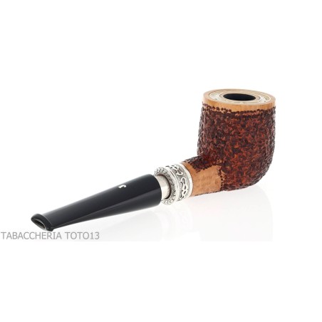 Pipe Ser Jacopo Delecta Leonardo forme billard finition rustiquée - Pipe Pour le Tabac - Racine naturelle