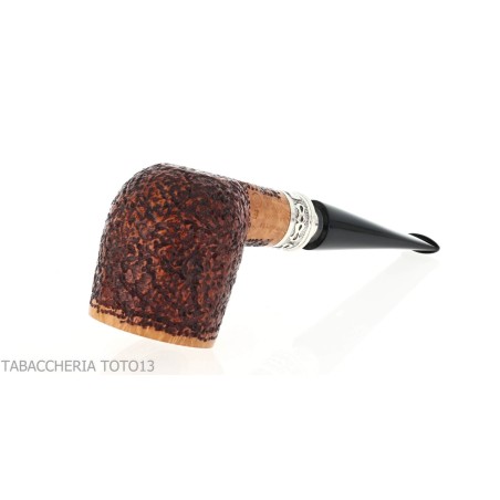 Pipe Ser Jacopo Delecta Leonardo forme billard finition rustiquée - Pipe Pour le Tabac - Racine naturelle