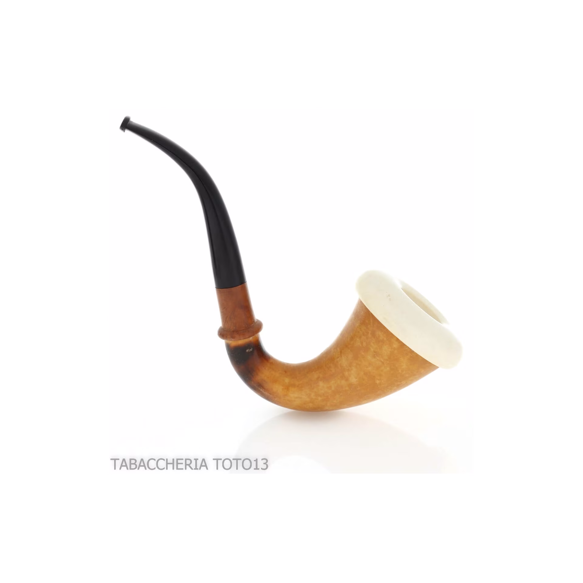 Calabash tradizionale in zucca, bocchino in ebanite - Pipe