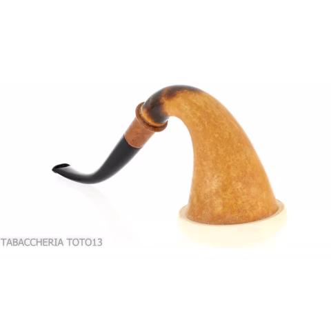 Calabash tradizionale in zucca, bocchino in ebanite - Pipe