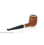 Brebbia Italia forma Billiard in radica lucida con cappuccio e coperchio in argento - Pipe