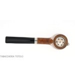 Brebbia Italia forma Billiard in radica lucida con cappuccio e coperchio in argento - Pipe