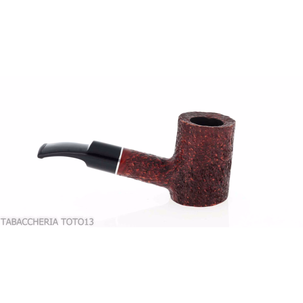 Cherrywood shape pipe in dark rusticated briar-Milano pipe