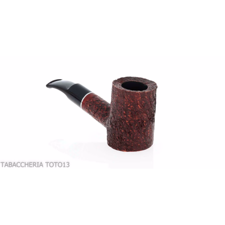 Cherrywood shape pipe in dark rusticated briar-Milano pipe