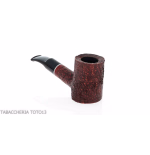 Cherrywood shape pipe in dark rusticated briar-Milano pipe