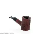 Pipa Cherrywood in radica scura rusticata - Pipe