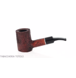 Cherrywood shape pipe in dark rusticated briar-Milano pipe