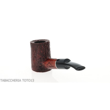 Pipa Cherrywood in radica scura rusticata-Milano pipe