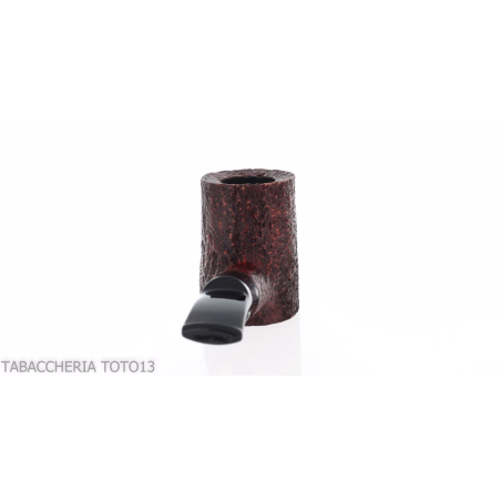 Cherrywood shape pipe in dark rusticated briar-Milano pipe