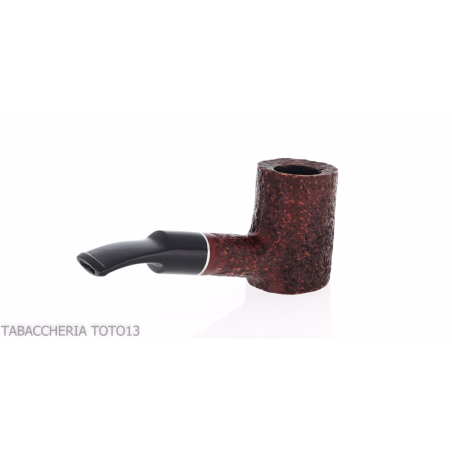 Cherrywood shape pipe in dark rusticated briar-Milano pipe