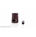 Cherrywood shape pipe in dark rusticated briar-Milano pipe