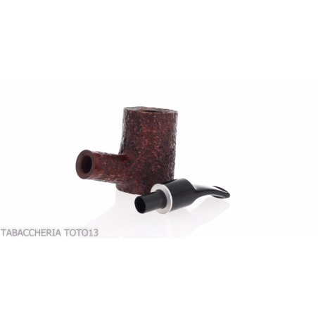 Cherrywood shape pipe in dark rusticated briar-Milano pipe