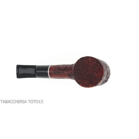 Cherrywood shape pipe in dark rusticated briar-Milano pipe