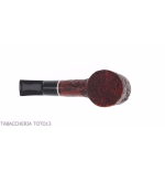 Cherrywood shape pipe in dark rusticated briar-Milano pipe