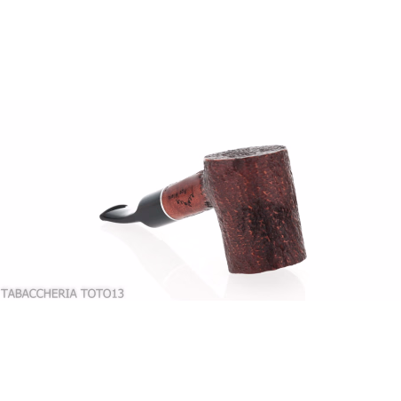 Cherrywood shape pipe in dark rusticated briar-Milano pipe