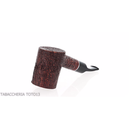Cherrywood shape pipe in dark rusticated briar-Milano pipe