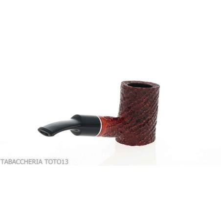 Cherrywood shape pipe in sandblasted briar-Milano pipe