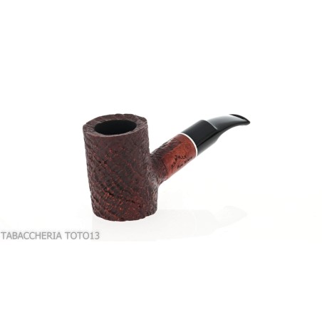 Cherrywood shape pipe in sandblasted briar-Milano pipe