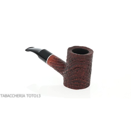 Cherrywood shape pipe in sandblasted briar-Milano pipe