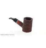 Cherrywood shape pipe in sandblasted briar-Milano pipe