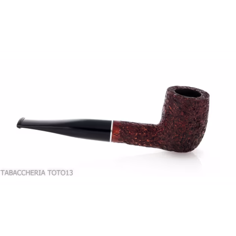 Straight billiard pipe in dark rusticated briar - Tobacco Pipes - Natural root