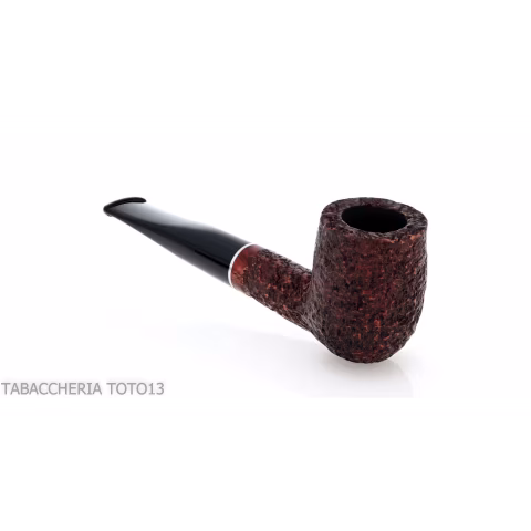 Straight billiard pipe in dark rusticated briar - Tobacco Pipes - Natural root