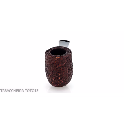 Straight billiard pipe in dark rusticated briar - Tobacco Pipes - Natural root