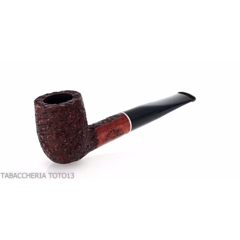Straight billiard pipe in dark rusticated briar - Tobacco Pipes - Natural root