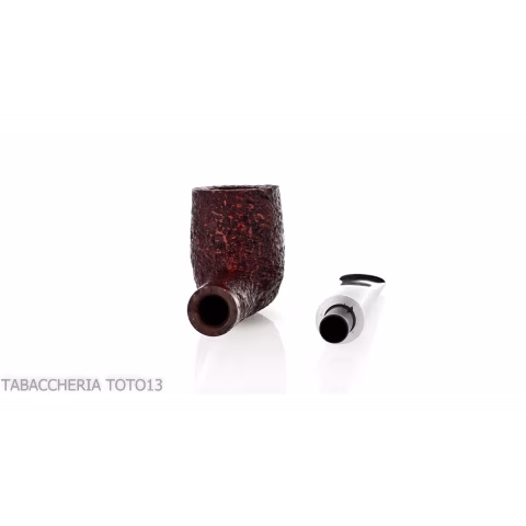 Straight billiard pipe in dark rusticated briar - Tobacco Pipes - Natural root