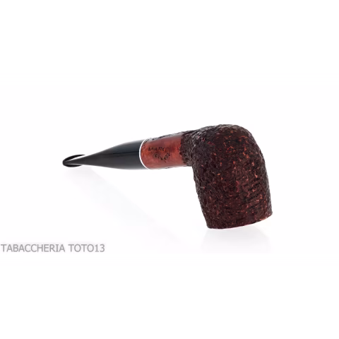 Straight billiard pipe in dark rusticated briar - Tobacco Pipes - Natural root