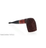Straight billiard pipe in dark rusticated briar - Tobacco Pipes - Natural root