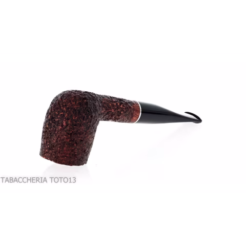 Straight billiard pipe in dark rusticated briar - Tobacco Pipes - Natural root