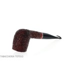Straight billiard pipe in dark rusticated briar - Tobacco Pipes - Natural root