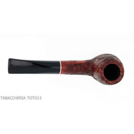 Semi-curved Brandy pipe in dark rusticated briar Pipe Milano Milano pipe