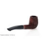 Semi-curved Brandy pipe in dark rusticated briar Pipe Milano Milano pipe