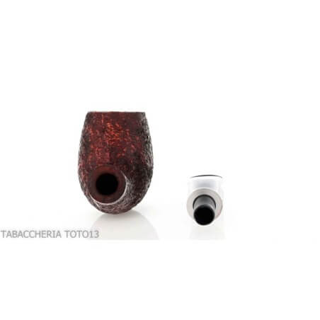 Semi-curved Brandy pipe in dark rusticated briar Pipe Milano Milano pipe