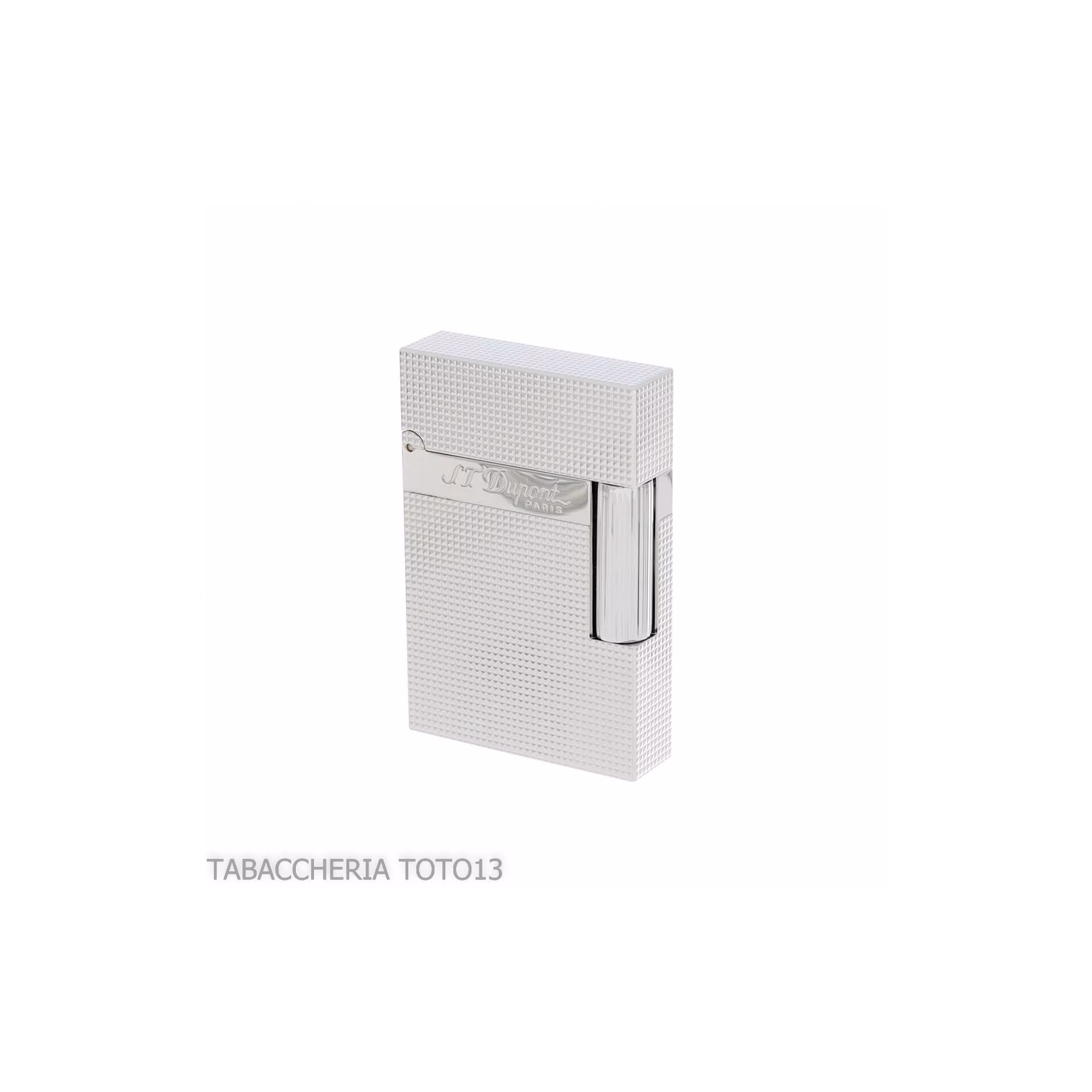 St Dupont Feuerzeug Linie 2 Micro Diamond Head mit Palladium - Feuerzeuge