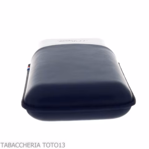 Estuche para cigarros St. Dupont en metal y cuero azul para 3 plazas - Accesorios Del Cigarro