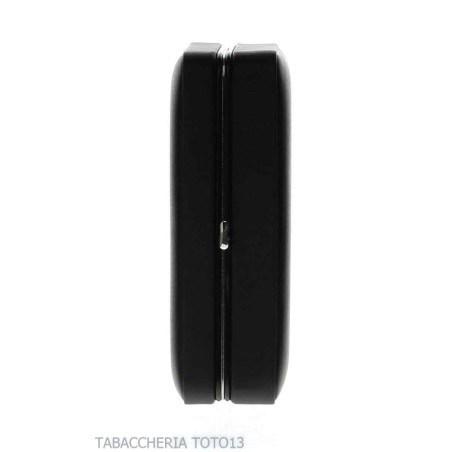 Caja de cedro cubierta en cuero negro para 5 cigarros, equipada con cortador - Accesorios Del Cigarro