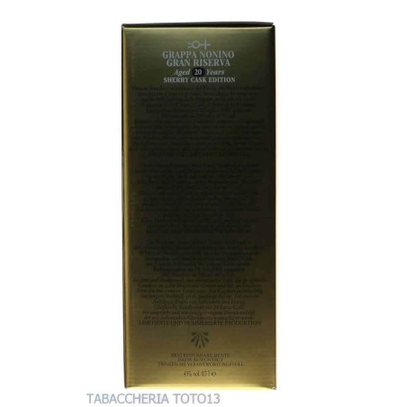 Nonino Riserva 20 ans Sherry cask Vol.43% Cl.70 - Spiritueux - Marcs