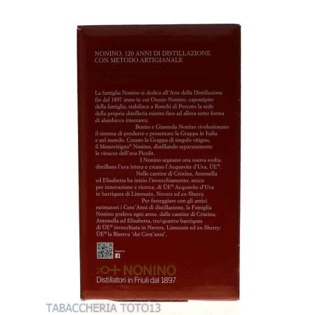 Nonino ùe reserva de los cien años 14yo Vol.45% Cl.70 - Licores