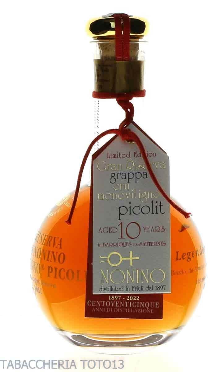 Nonino grappa picolit cru monovitigno reserve 10 years 125th edition