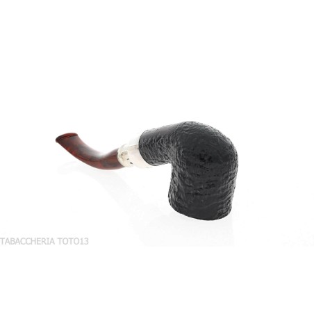 Peterson Newgrange spigot Sandblasted 01 Fishtail Bent Pot - Pipe