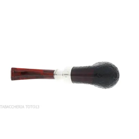Peterson Newgrange spigot Sandblasted 01 Fishtail Bent Pot - Pipe